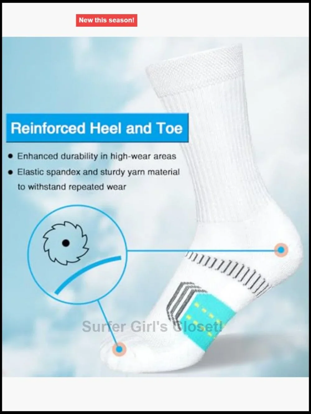 Womens Cushioned Breathable Athletic Running Crew Socks 5 Pairs
